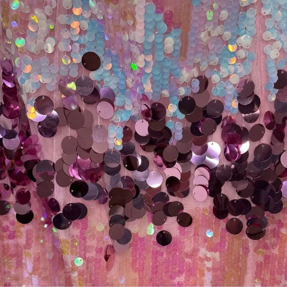 NEW Revolve Majorelle Yasmina Gown Iridescent Multi Sequins XL - Picture 6 of 9